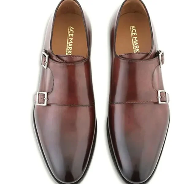 Sale Ace Marks Shoes Ace Marks Kurt Monkstrap Brown Antique BrownAntique