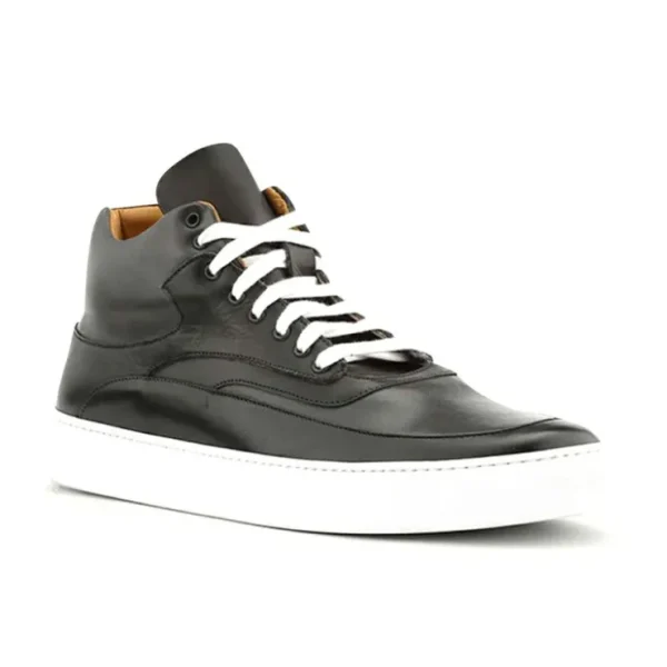 Discount Ace Marks Shoes Ace Marks Maximo High Top Dress Sneakers In Black & Grey Smoke Black&GreySmoke