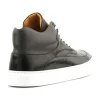 Discount Ace Marks Shoes Ace Marks Maximo High Top Dress Sneakers In Black & Grey Smoke Black&GreySmoke