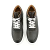 Discount Ace Marks Shoes Ace Marks Maximo High Top Dress Sneakers In Black & Grey Smoke Black&GreySmoke