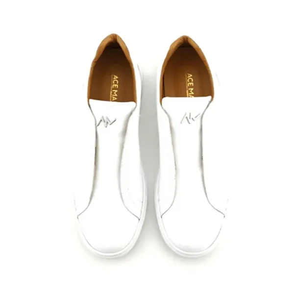 ace_marks_saint_elastic_s_3-1.webp Sale Ace Marks Shoes Ace Marks Saint Elastic Slip On Sneaker In White Leather WhiteLeather