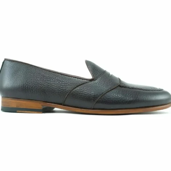 Fashion Alan Payne Barney Deerskin Penny Loafers Brown