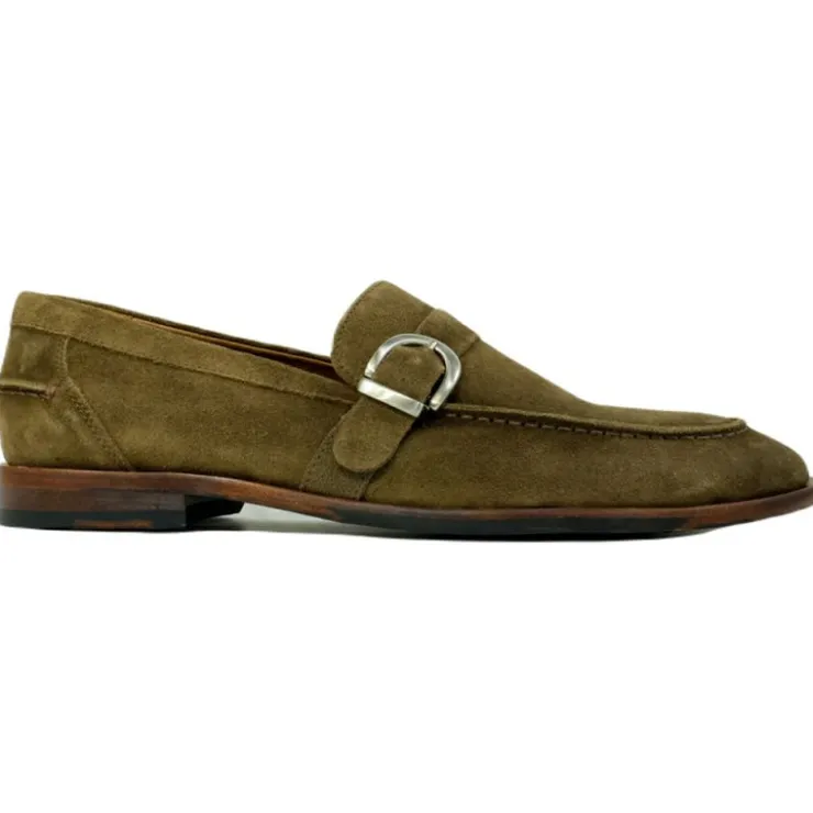 Store Alan Payne Daytona Suede Buckle Loafer Madero