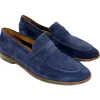 Store Alan Payne Naples Suede Penny Loafers Navy