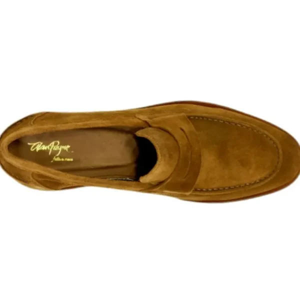 alan_payne_naples_suede_p_2.webp Fashion Alan Payne Naples Suede Penny Loafers Bourbon