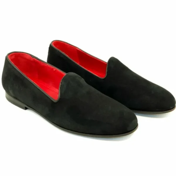 Cheap Alan Payne Simpson Formal Suede Loafers Black