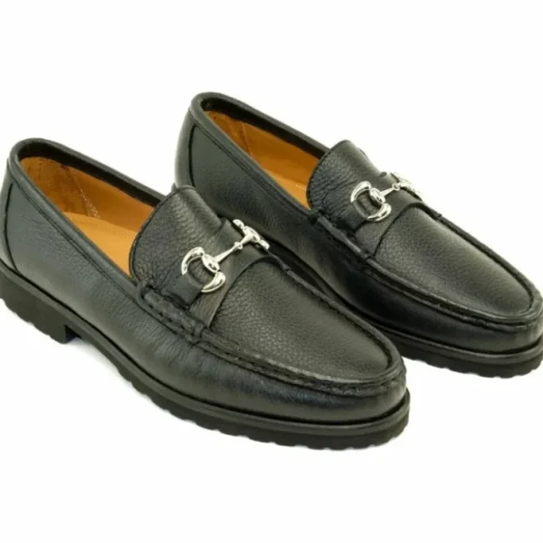 alan_payne_walker_ii_deer_1.webp Sale Alan Payne Walker II Deerskin Bit Loafers Black