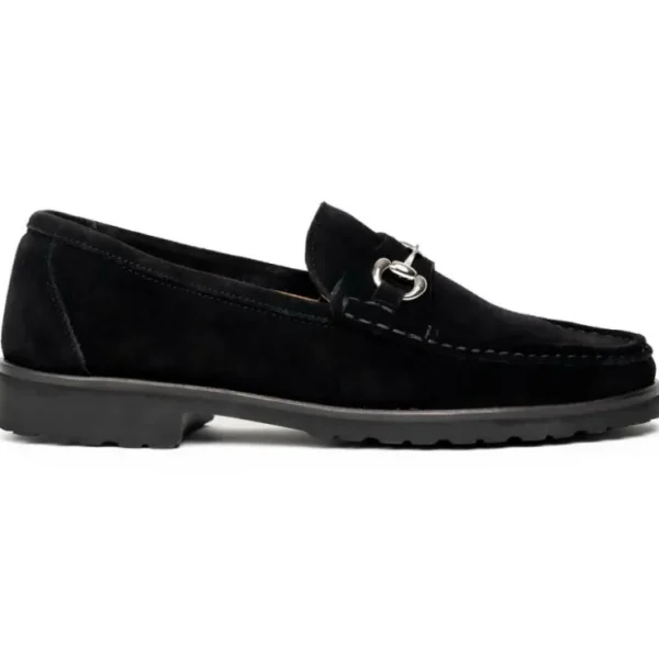 alan_payne_wharton_suede__0.webp Discount Alan Payne Wharton Suede Bit Loafers Black