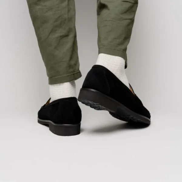 alan_payne_wharton_suede__13.webp Discount Alan Payne Wharton Suede Bit Loafers Black