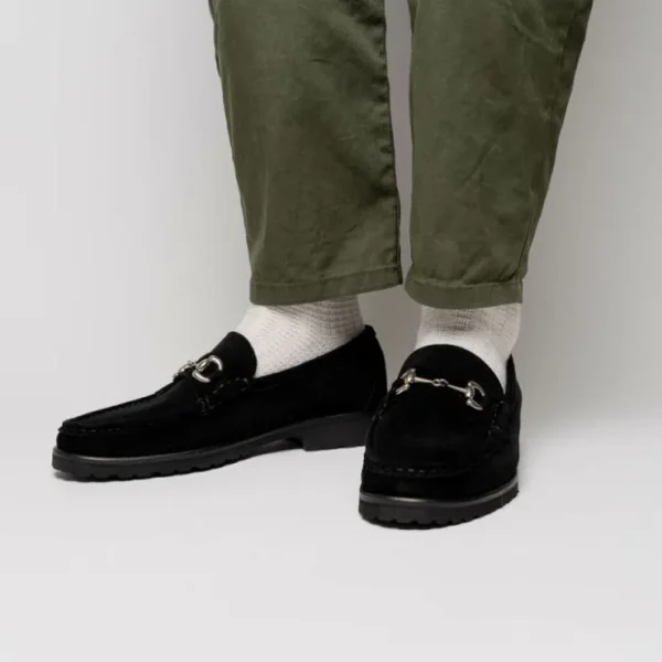 alan_payne_wharton_suede__14.webp Discount Alan Payne Wharton Suede Bit Loafers Black