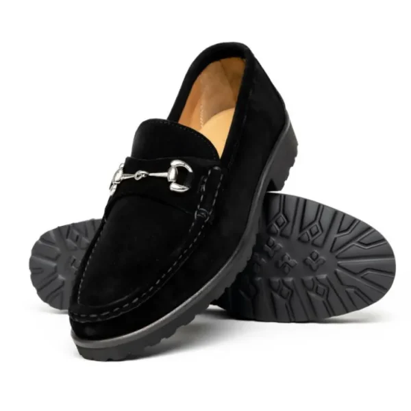alan_payne_wharton_suede__2.webp Discount Alan Payne Wharton Suede Bit Loafers Black