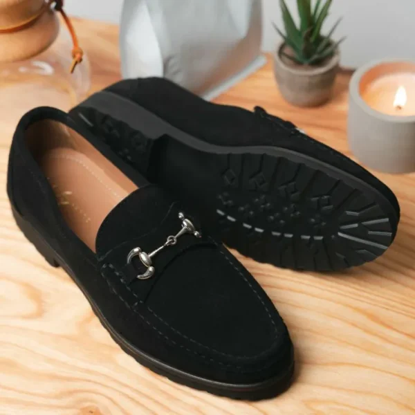 alan_payne_wharton_suede__8.webp Discount Alan Payne Wharton Suede Bit Loafers Black