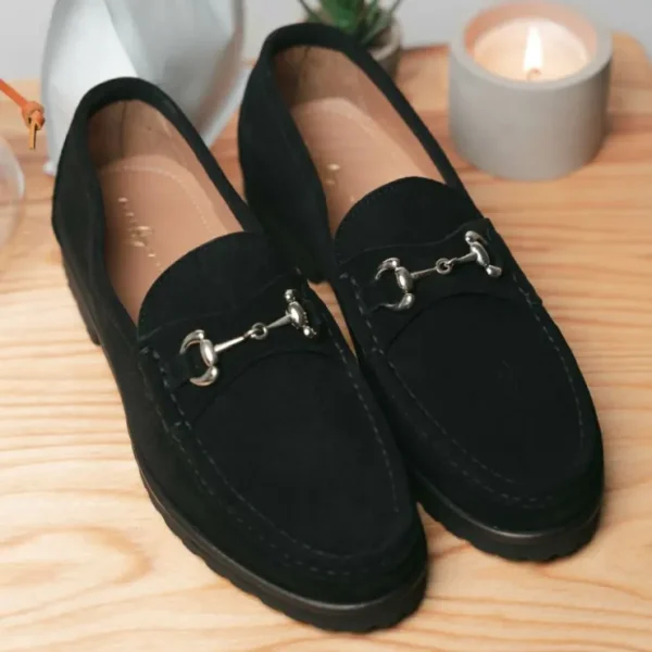 alan_payne_wharton_suede__9.webp Discount Alan Payne Wharton Suede Bit Loafers Black