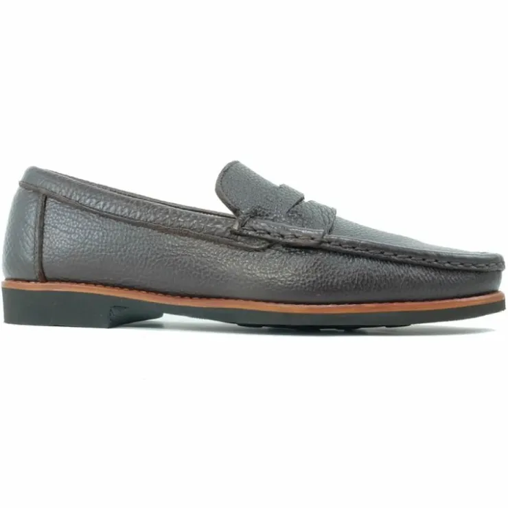Cheap Alan Payne Worchester Genuine American Bison Penny Loafers Brown