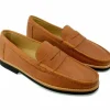Clearance Alan Payne Worchester Genuine American Bison Penny Loafers Tan