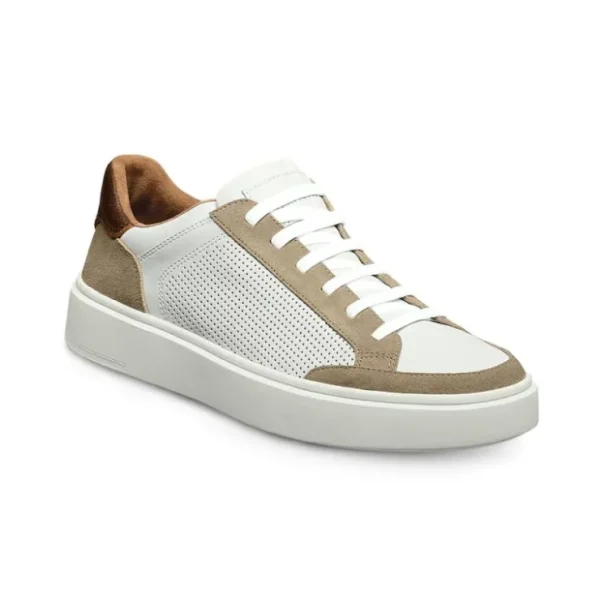 Sale Allen Edmonds Oliver Leather Slip-on Stretch-lace Sneaker (7890) Bone