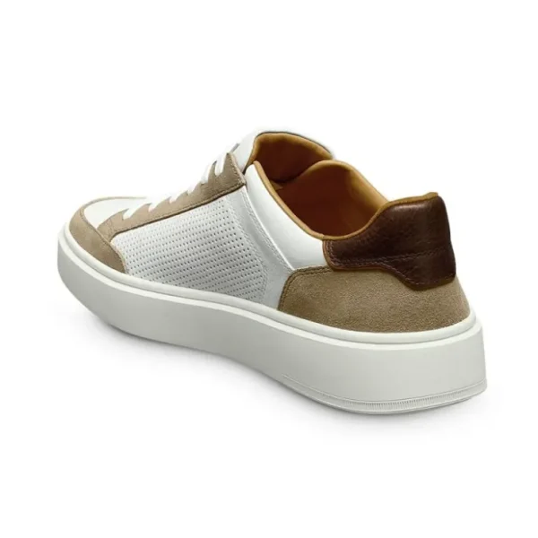 Sale Allen Edmonds Oliver Leather Slip-on Stretch-lace Sneaker (7890) Bone