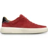 Shop Allen Edmonds Oliver Suede Slip-on Stretch-lace Sneaker (8105) Red