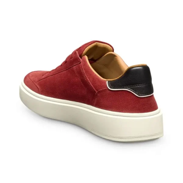 Shop Allen Edmonds Oliver Suede Slip-on Stretch-lace Sneaker (8105) Red