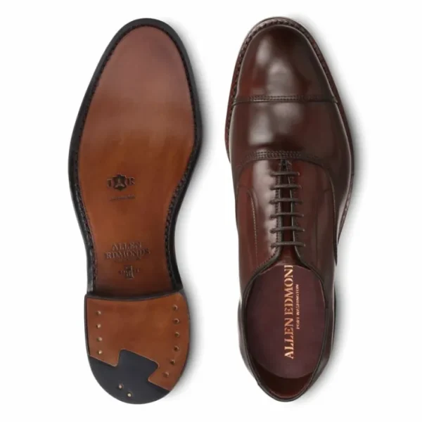 allen_edmonds_park_avenue_2-28.webp Flash Sale Allen Edmonds Park Avenue Shell Cordovan Cap-toe Oxford Dress Shoe (3993) Chili