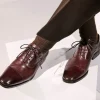 Outlet Allen Edmonds Siena Leather Cap Stitch Oxford Dress Shoe (6703) Burgundy
