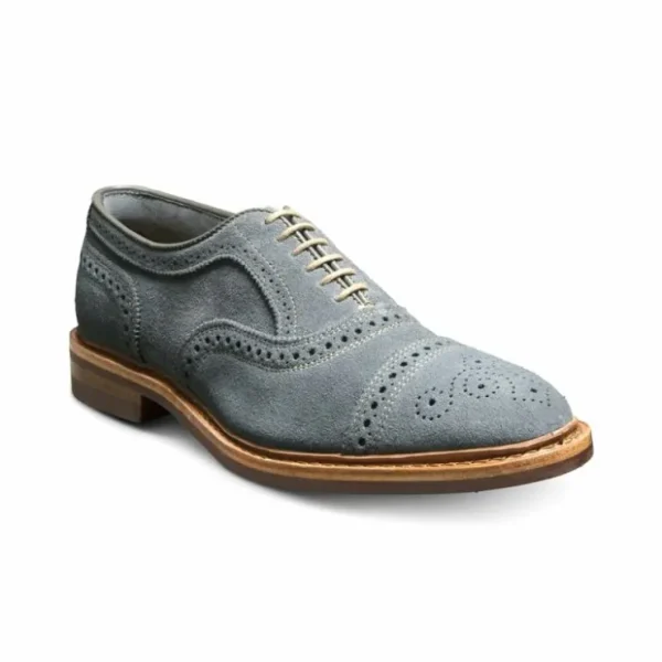 Cheap Allen Edmonds Strandmok Suede Cap-toe Oxford Slate Grey (4634) SlateGrey
