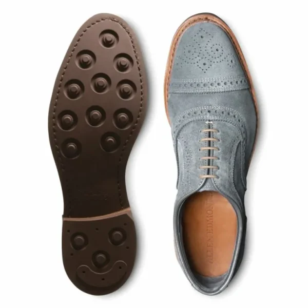Cheap Allen Edmonds Strandmok Suede Cap-toe Oxford Slate Grey (4634) SlateGrey