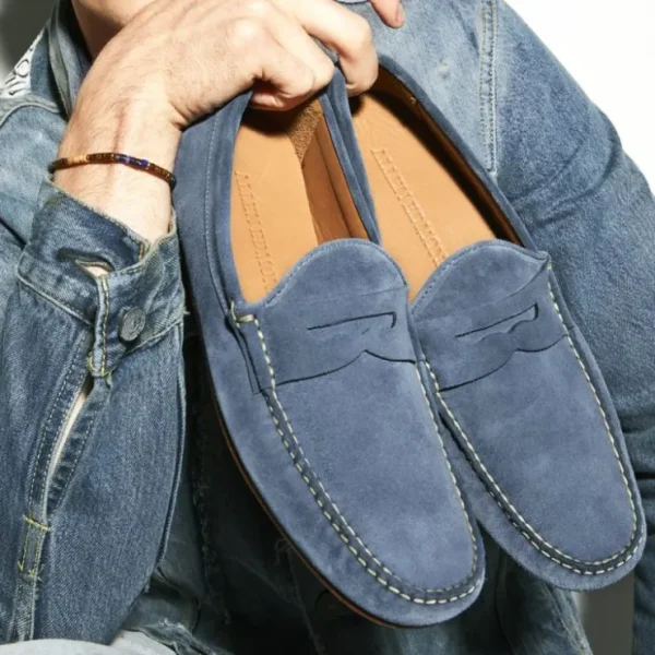 allen_edmonds_super_sport_5.webp Shop Allen Edmonds Super Sport Suede Penny Loafer (6459) Denim