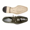 Store Belvedere Batta Ostrich Leg Cap Toe Shoes (14006) Olive