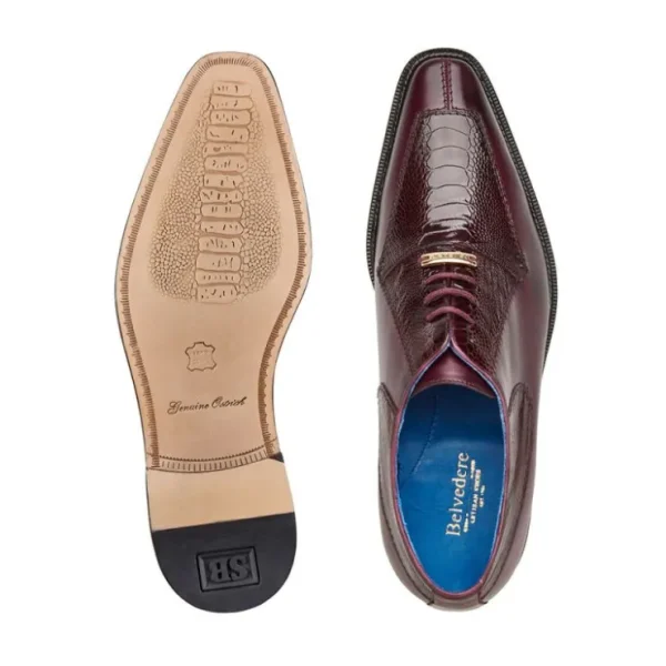 belvedere_biagio_genuine__2.webp Online Belvedere Biagio Genuine Ostrich Leg / Calfskin Shoes Antique Burgundy (B13) AntiqueBurgundy