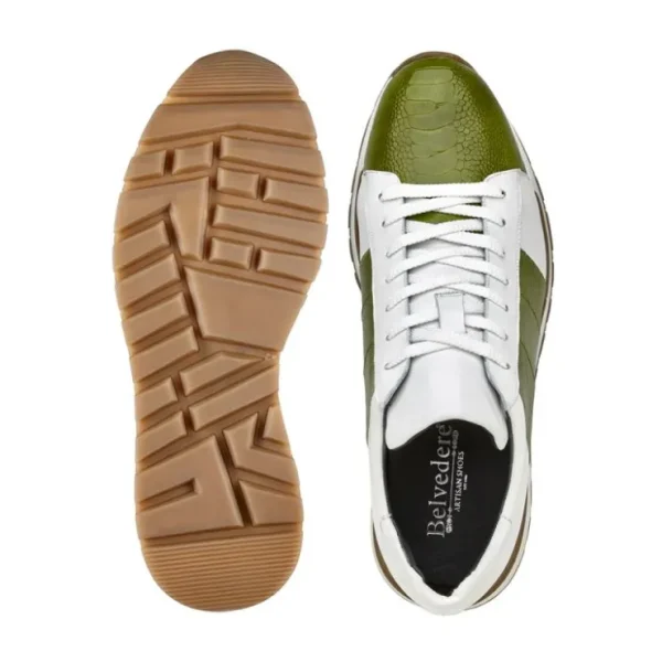 belvedere_blake_ostrich_s_4.webp New Belvedere Blake Ostrich Sneakers Lime / White (33629)