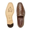 Hot Belvedere Espada Ostrich Penny Loafers (2440) Tabac