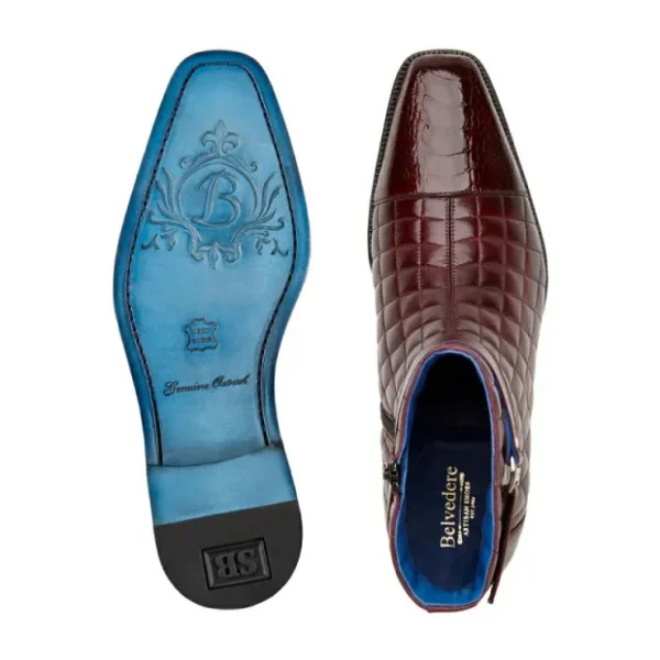 belvedere_libero_ostrich__4-1.webp Discount Belvedere Libero Ostrich & Quilted Leather Boots Ant. Dark Burgundy (R80) AntiqueDarkBurgundy