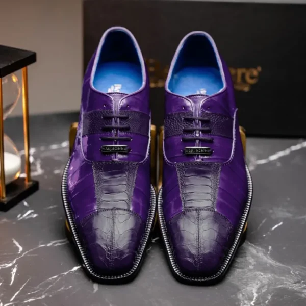 Sale Belvedere Mare Ostrich/Eel Shoes (2P7) Purple