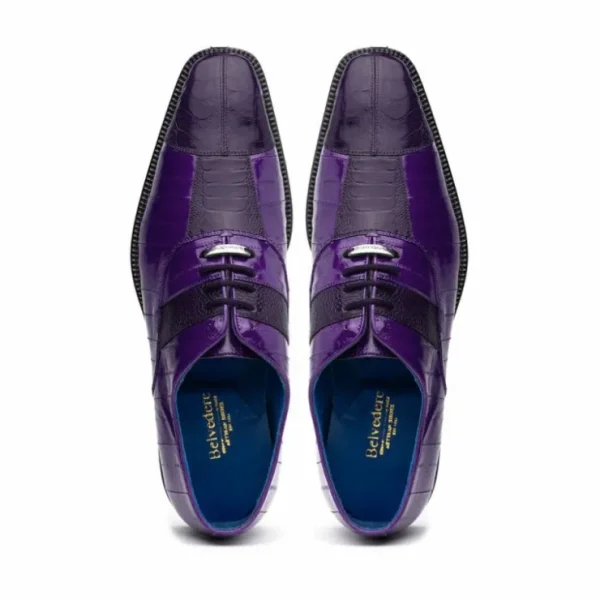Sale Belvedere Mare Ostrich/Eel Shoes (2P7) Purple