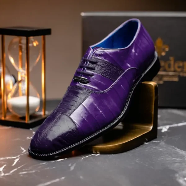 Sale Belvedere Mare Ostrich/Eel Shoes (2P7) Purple