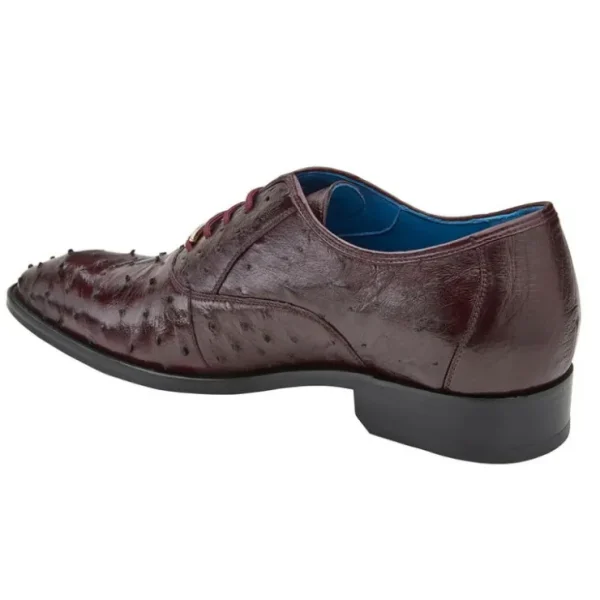 Clearance Belvedere Orlando Genuine Ostrich Quill Shoes Antique Dark Burgundy (D01) AntiqueDarkBurgundy