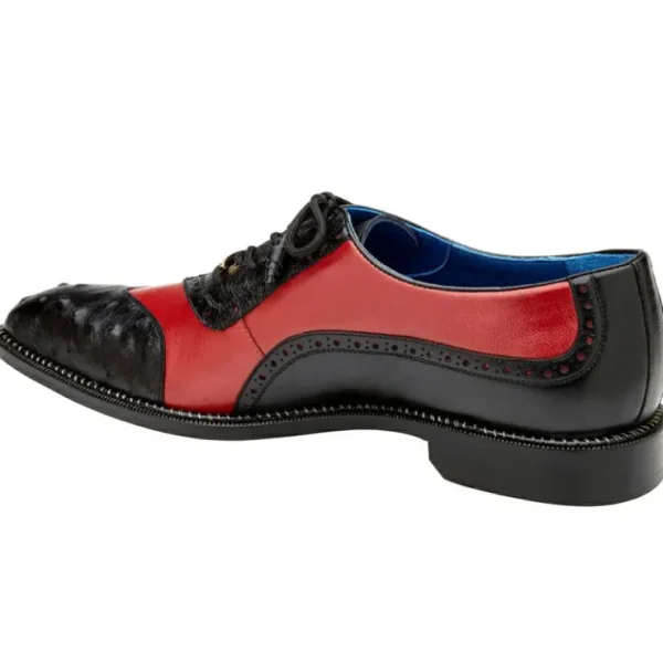 belvedere_sesto_genuine_o_2-3.webp Flash Sale Belvedere Sesto Genuine Ostrich Quill / Italian Leather Shoes Black / Red (R54)