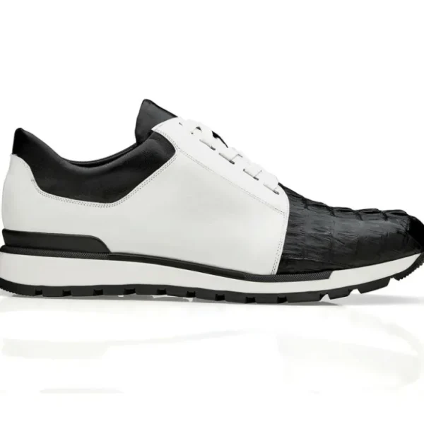 belvedere_titan_caiman_cr_0.webp Shop Belvedere Titan Caiman Crocodile Sneakers Black / White (33631)