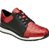 Flash Sale Belvedere Titan Caiman Crocodile Sneakers Red / Black (33631)