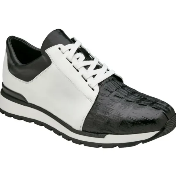 belvedere_titan_caiman_cr_1.webp Shop Belvedere Titan Caiman Crocodile Sneakers Black / White (33631)