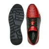 Flash Sale Belvedere Titan Caiman Crocodile Sneakers Red / Black (33631)