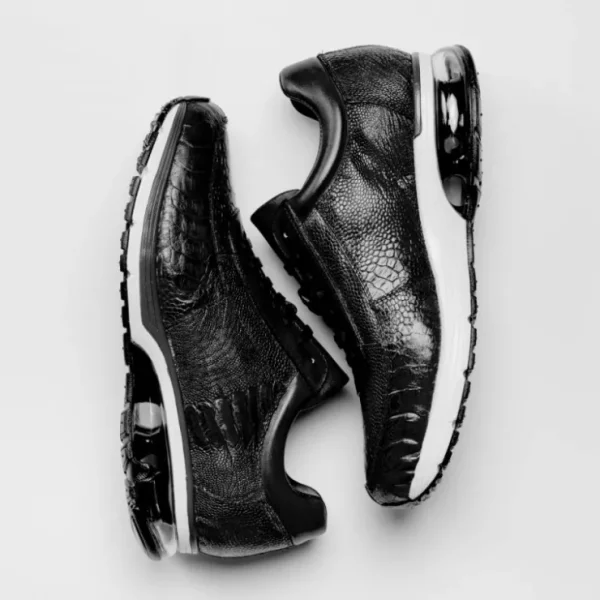 Cheap Belvedere Todd Ostrich Leg Sneakers (E02) Black