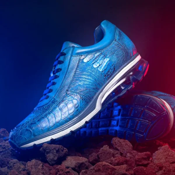 belvedere_todd_ostrich_le_10.webp Clearance Belvedere Todd Ostrich Leg Sneakers Ocean Blue (E02) OceanBlue