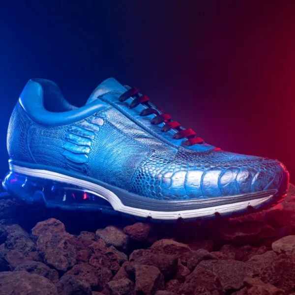 belvedere_todd_ostrich_le_9.webp Clearance Belvedere Todd Ostrich Leg Sneakers Ocean Blue (E02) OceanBlue