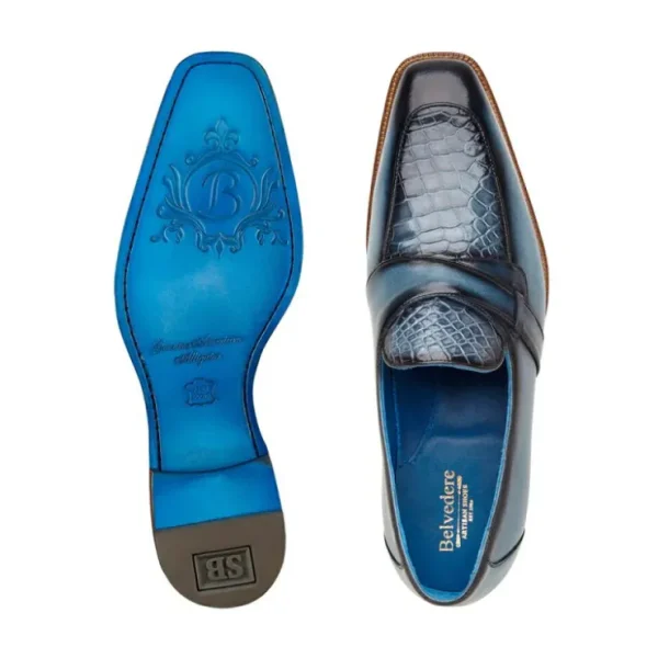 belvedere_tornado_america_2.webp Hot Belvedere Tornado American Alligator Loafer Ant. Blue Jean (R74) Ant.BlueJean