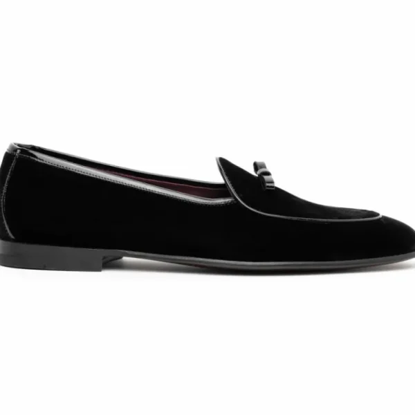 borgioli_by_zelli_arco_ve_0.webp Store Mauri Borgioli by Zelli Arco Velvet Tuxedo Shoes (10-120-BLK) Black