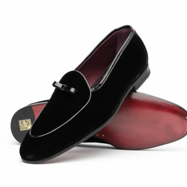 borgioli_by_zelli_arco_ve_1.webp Store Mauri Borgioli by Zelli Arco Velvet Tuxedo Shoes (10-120-BLK) Black