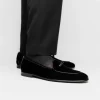 Store Mauri Borgioli by Zelli Arco Velvet Tuxedo Shoes (10-120-BLK) Black