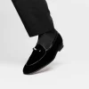 Store Mauri Borgioli by Zelli Arco Velvet Tuxedo Shoes (10-120-BLK) Black